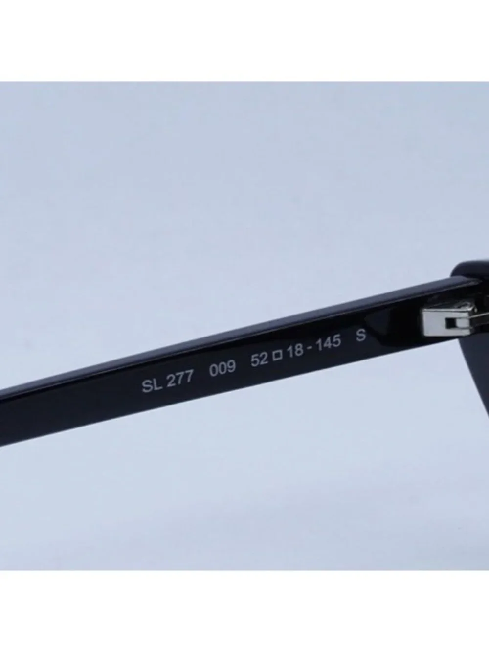 Saint Laurent SL277 009 Sunglasses Black Cat Eye Frame, Black Lenses